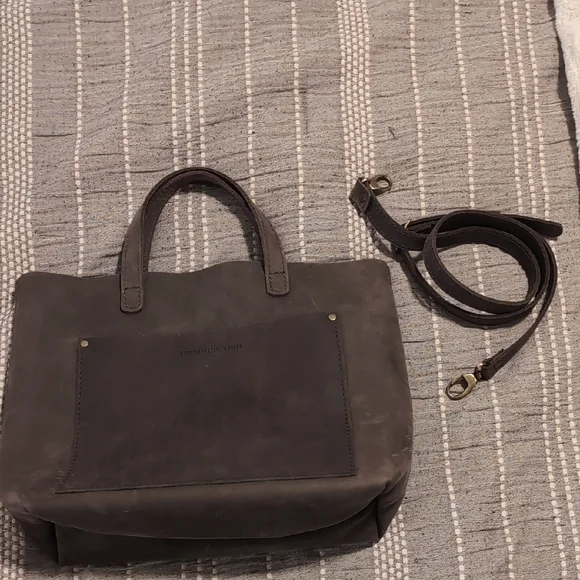 Portland Leather Classic Medium Crossbody Tote - Groupie Grey - Picture 1 of 6